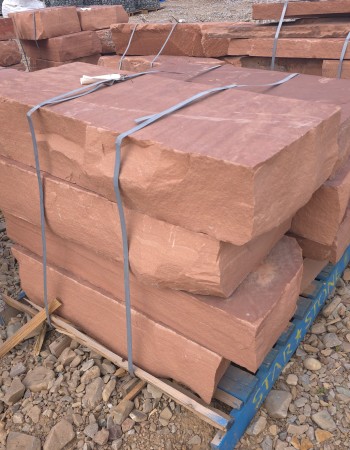 4'L X 6-10" Rise Red Cliff Stone Steps